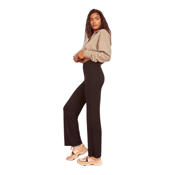 Reformation Whitney Ribbed Pants Elastic Waist Size L - Picture 7 of 14